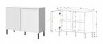 Komoda MIA 4, Komoda 100cm, Meble do Salonu MIA, MDF Biały