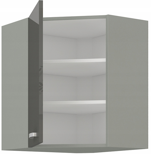 Szafka kuchenna GREY 60x60 GN-72 1F (45°) SZARY POŁYSK/SZARY PLATYNOWY