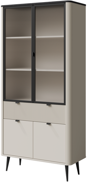 Witryna MARLY 2 90cm, Meble Pokojowe MARLY, KASZMIR / ORZECH