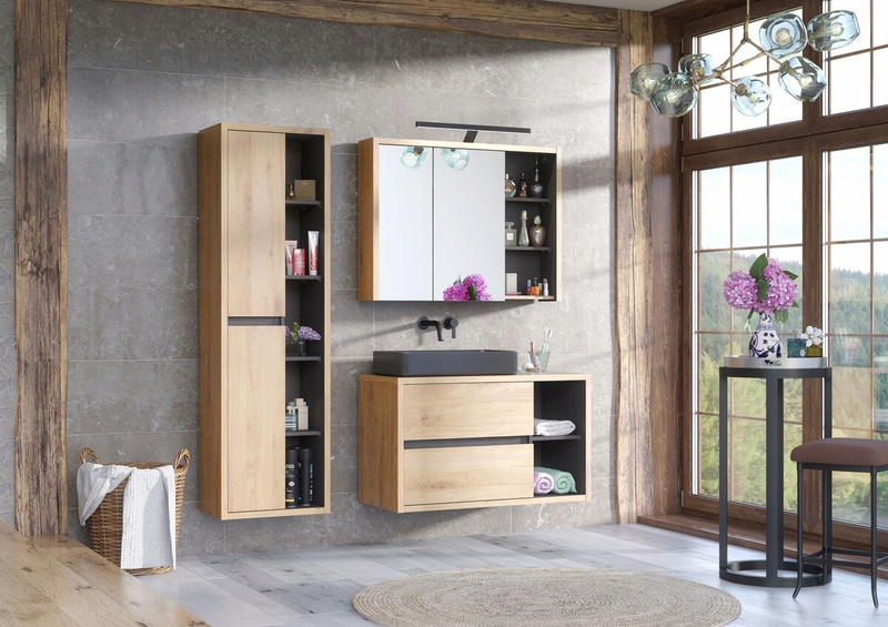 Umywalka nablatowa SLIM 60 Szary Mat