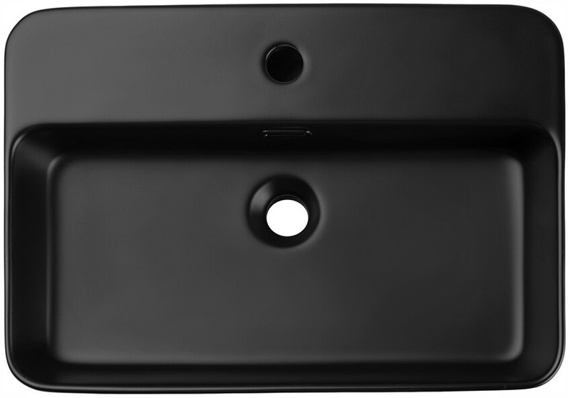 Umywalka nablatowa TRUST 55cm Czarny Mat