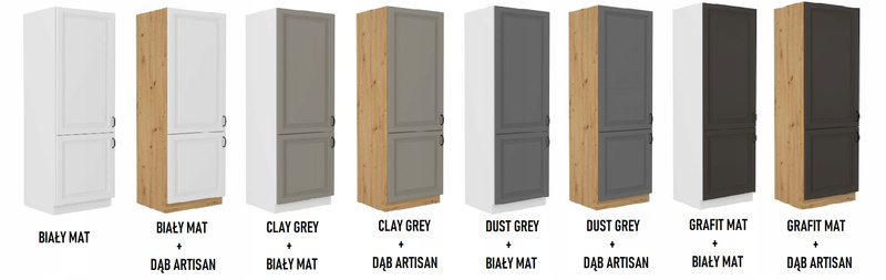 Szafka kuchenna STILO 60 DK-210 2F CLAYGREY/BIAŁY MAT