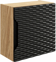 Szafka górna 35x35cm, 1 drzwi, Meble łazienkowe OCEAN Czarny/Dąb Olejowany