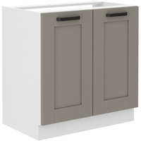 Szafka kuchenna dolna LUNA 80 ZL 2F BB CLAY GREY / BIAŁY MAT