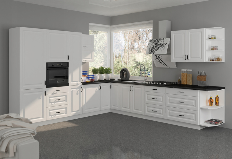 Szafka kuchenna górna narożna STILO 60x60 GN-72 (45°) 1F CLAYGREY/BIAŁY MAT