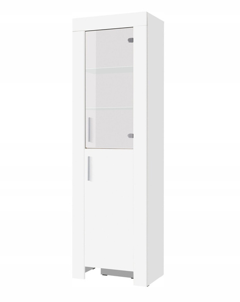 Witryna CEZAR 6P, Witryna 60cm, Meble do Salonu CEZAR, LED, Biała