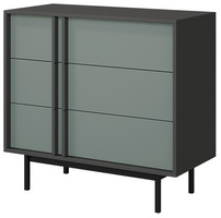 Komoda ALSY 8 93cm, Meble Pokojowe ALSY Antracyt / Aloes