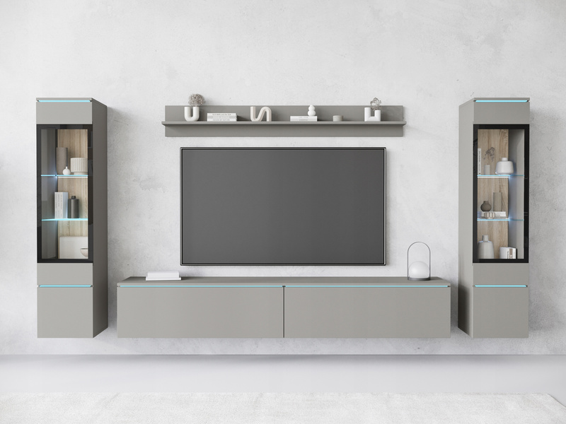 Meblościanka VERA II Zestaw mebli Szary Pallad