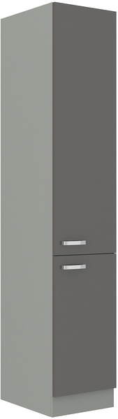 Szafka kuchenna słupek GREY 40 DK-210 2F SZARY POŁYSK / SZARY PLATYNOWY