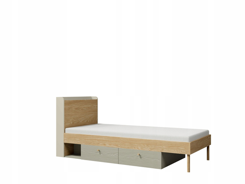 Łóżko YUKI 90x200cm, Łóżko 13 L/P, Meble Młodzieżowe YUKI Eukaliptus