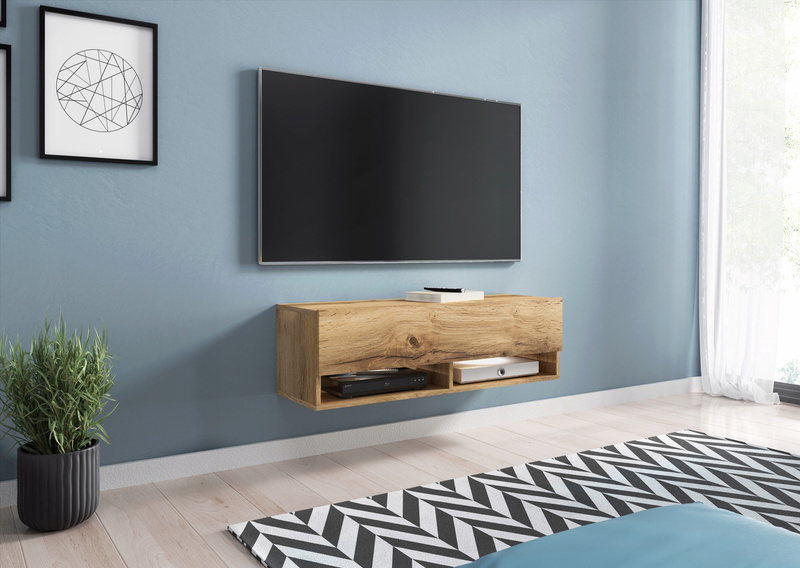 Szafka RTV A 100cm Kastanien Breslaw, do salonu, wisząca, stojąca