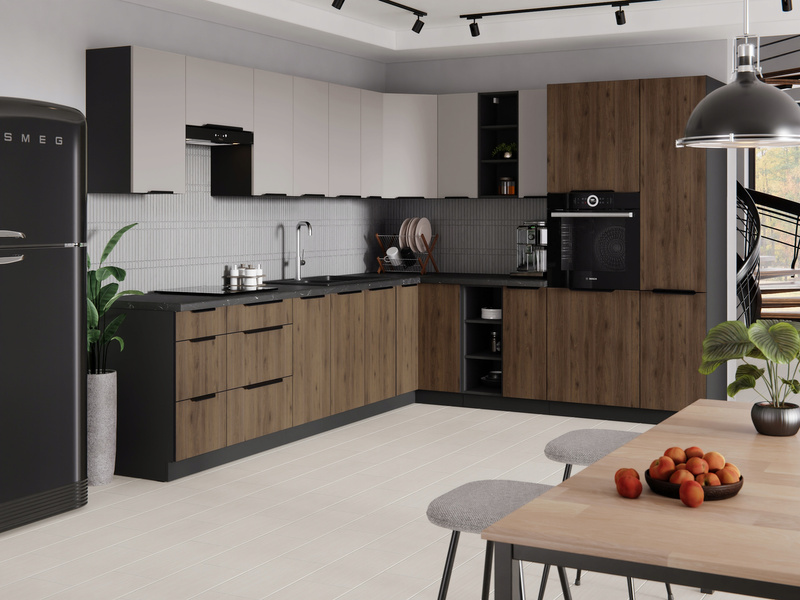 Front do zmywarki ARONA ZM 713 x 596 CASHMERE / CZARNY MAT