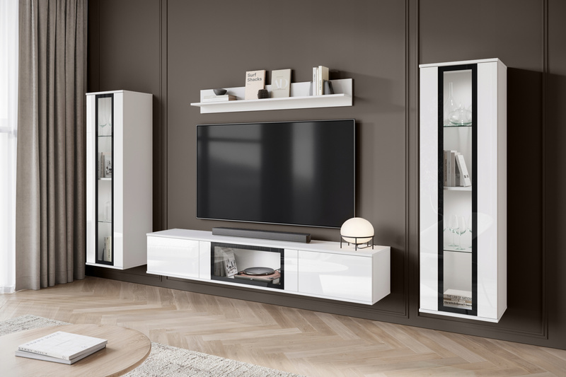 Meblościanka CARO Zestaw mebli, salon Dąb Wotan