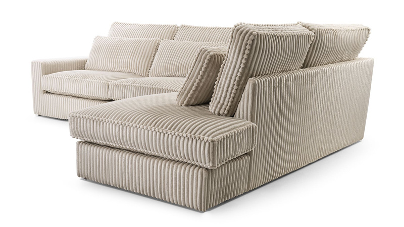 Duży Narożnik do salonu COBRA 314 cm, Rogówka, Ciepły SZTRUKS