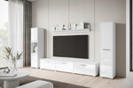 Meblościanka BOGOTA Zestaw mebli, salon Biały / Biały Połysk