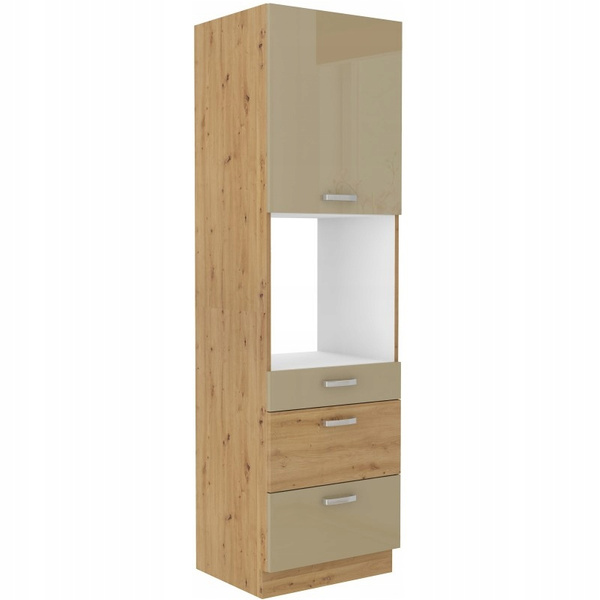 Szafka kuchenna ARTISAN 60 DPS-210 3S 1F CAPPUCCINO POŁYSK / DĄB ARTISAN
