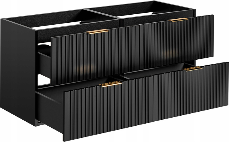 Zestaw szafek 120cm, Meble łazienkowe ADEL CZARNY