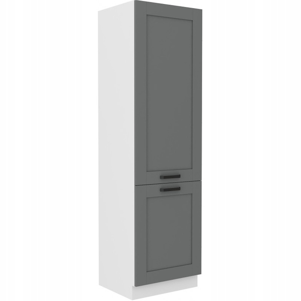 Szafka kuchenna słupek LUNA 60 LO-210 2F DUST GREY / BIAŁY MAT