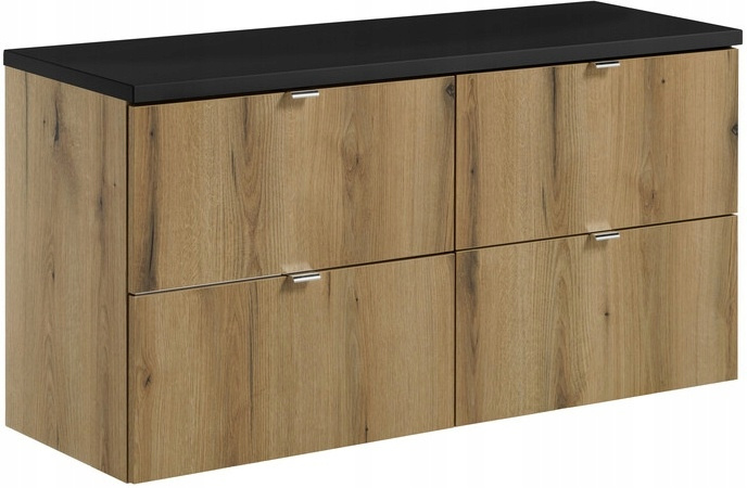 Zestaw meblowy 120cm, blat, szuflady, Meble łazienkowe NOVA Dąb Coast Evoke