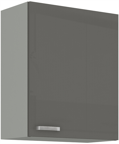 Szafka kuchenna górna GREY 60 G-72 1F SZARY POŁYSK / SZARY PLATYNOWY