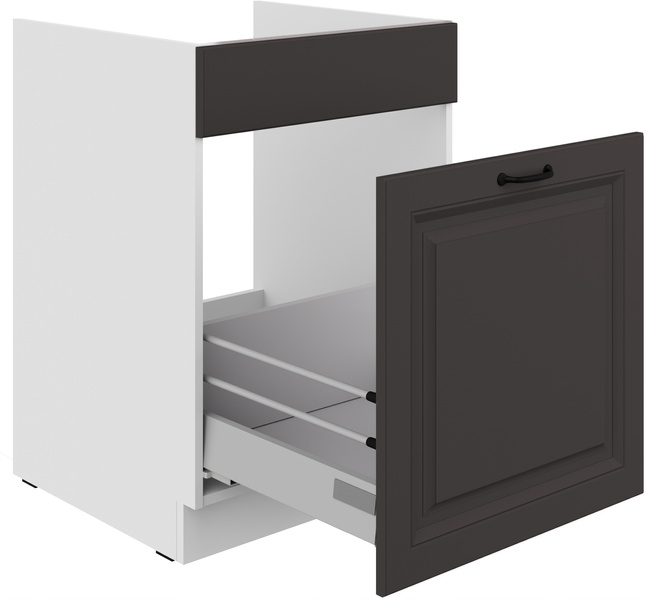 Szafka kuchenna dolna STILO 60 ZL 1S BB GRAFIT MAT/BIAŁY MAT