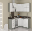 Szafka kuchenna dolna, narożna 105 ND 1F BB BIAŁY POŁYSK, SZARY PLATYNOWY, Meble Kuchenne BIANCA