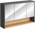 Szafka z lustrem 120cm, Meble łazienkowe BORNEO Szary Kosmos / Dąb Artisan