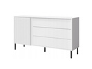 Komoda MIA 3, Komoda 145cm, Meble do Salonu MIA, MDF Dąb Odwieczny / Czarny