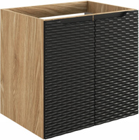 Szafka łazienkowa 60cm, drzwi, Meble łazienkowe OCEAN Czarny/Dąb Olejowany