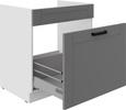Szafka kuchenna dolna LUNA 80 ZL 1S BB DUST GREY / BIAŁY MAT