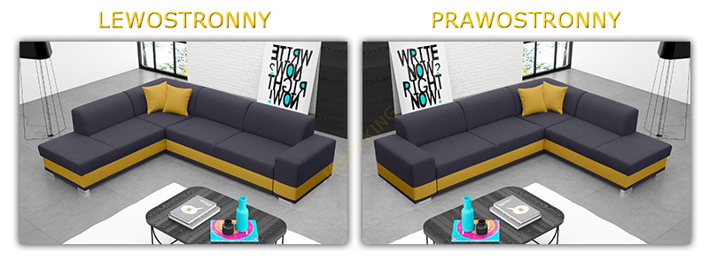 Narożnik z funkcją spania DARCO 285 cm, Rozkładany, Pojemnik, Rogówka