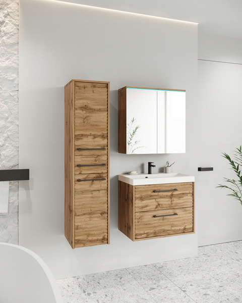 Meble łazienkowe Canada 01 DĄB WOTAN FALA MDF