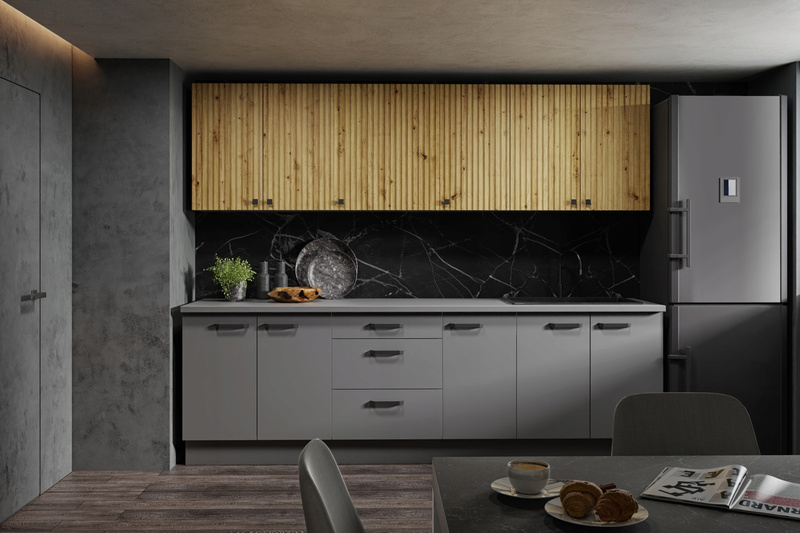 Szafka kuchenna AVA 60 DPM-215 2F DĄB ARTISAN/ANTRACYT