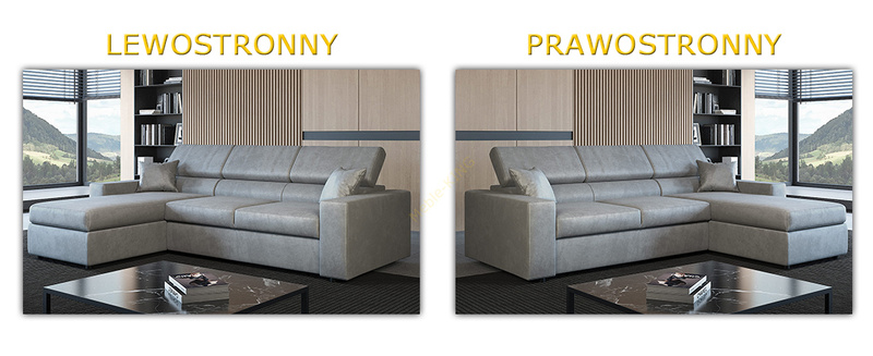 Narożnik z Funkcją Spania PIANO 272 cm, Rozkładany, Pojemnik, Rogówka