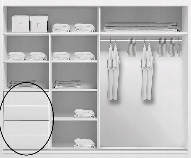 Kontenerek do szaf, szuflady, różne kolory