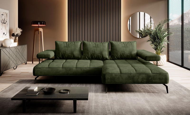 Narożnik z funkcją spania MONTELLA S 266cm, Elektryczny wysuw siedziska