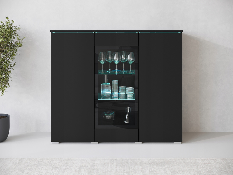 Witryna VERA HIGHBOARD 120 Czarny Grafit