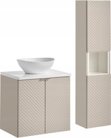 Meble łazienkowe VIVA CASHMERE 60, Umywalka nablatowa, Kaszmir/Biały
