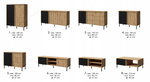 Komoda MIA 4, Komoda 100cm, Meble do Salonu MIA, MDF Dąb Odwieczny / Czarny