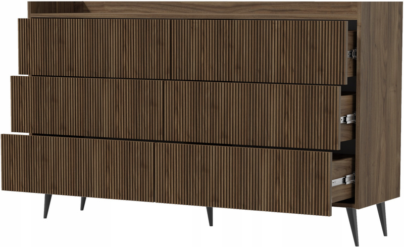 Komoda ADEMO 3 150cm, Meble pokojowe Orzech