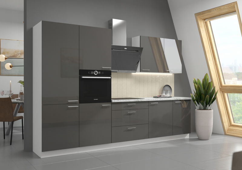 Front do zmywarki LARA ZM 570x466 BIAŁY/GRAFIT POŁYSK