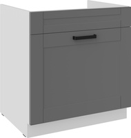 Szafka kuchenna dolna LUNA 80 ZL 1S BB DUST GREY / BIAŁY MAT