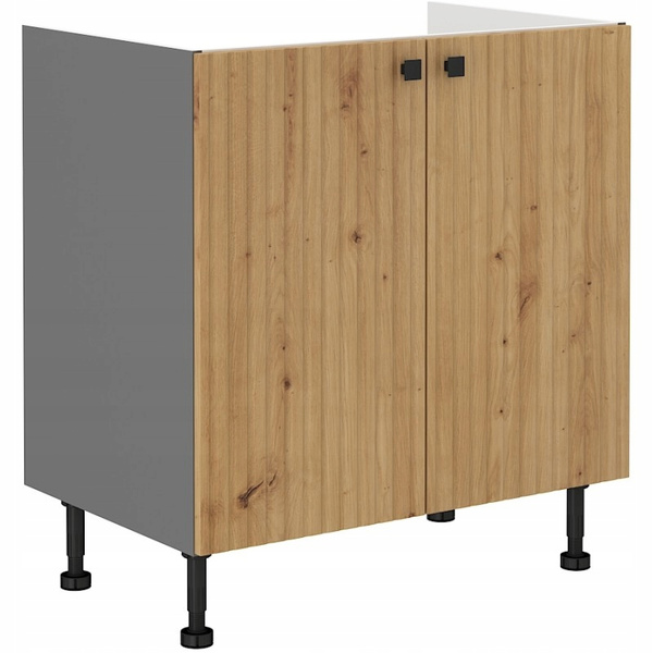 Szafka kuchenna dolna AVA 80 D 2F BB DĄB ARTISAN/ANTRACYT