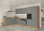 Szafa kuchenna dolna narożna STILO 90x90 DN 2F BB DUSTGREY/DĄB ARTISAN