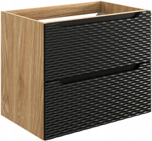 Szafka łazienkowa 70cm szuflady Meble łazienkowe OCEAN Czarny/Dąb Olejowany