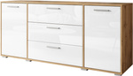 Komoda BOGOTA 150 Dąb Wotan / Biały Połysk