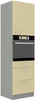 Szafka kuchenna KARMEN 60 DPS-210 3S 1F KREM POŁYSK / SZARY PLATYNOWY
