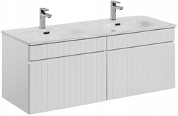 Zestaw meblowy 120cm z umywalką, Meble łazienkowe ICONIC Biały