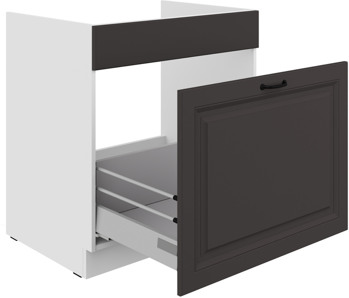 Szafka kuchenna dolna STILO 80 ZL 1S BB GRAFIT MAT/BIAŁY MAT