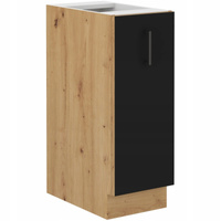 Szafka kuchenna dolna MODENA 30 D CARGO BB CZARNY MAT/DĄB ARTISAN